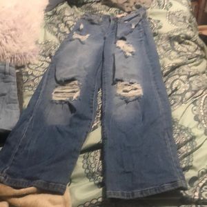 Ripped bell bottoms size 2/25US